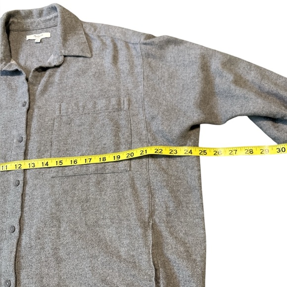 Madewell Sunday Shirt Flannel Shacket L Grey - Picture 7 of 10